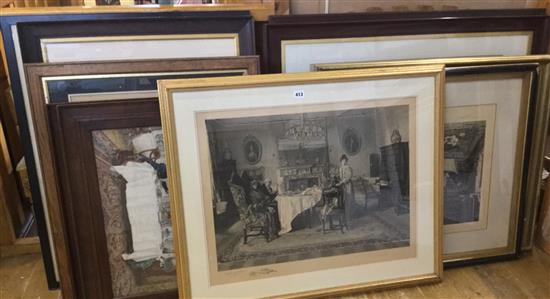 Collection of 16 Walter Dendy Sadler framed prints, signed by artist and engraver